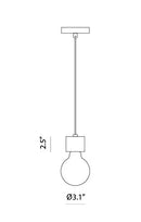 Matteo C56603 Marmo 1-lt 3" Pendant