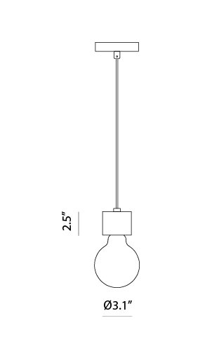 Matteo C56603 Marmo 1-lt 3" Pendant