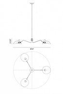 Matteo CX57903 Droid 3-lt 34" Pendant