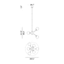 Matteo C72309 Maru 9-lt 28" Chandelier