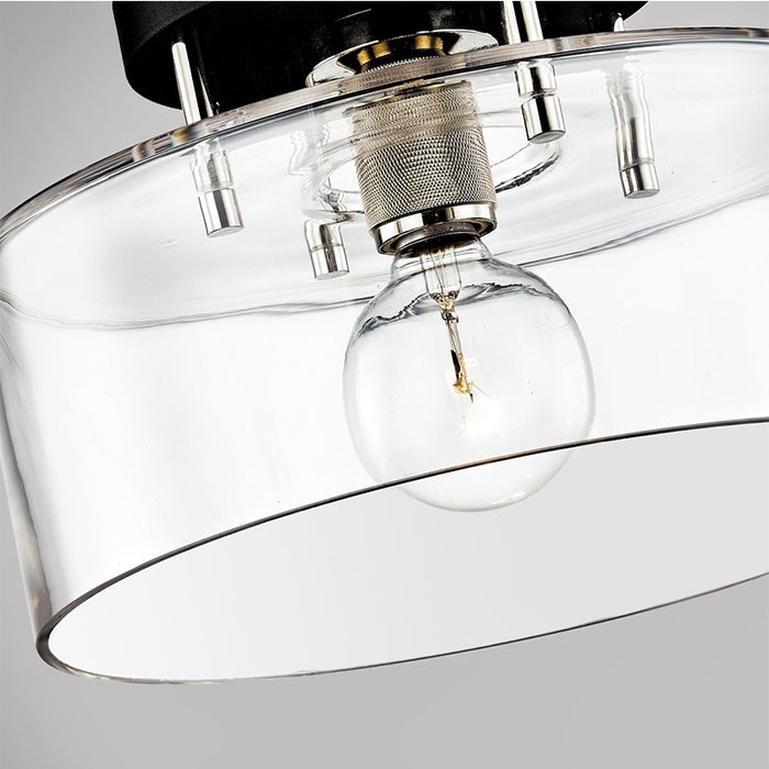 Troy C7541 Bergamot Station 1-lt 12" Semi Flush