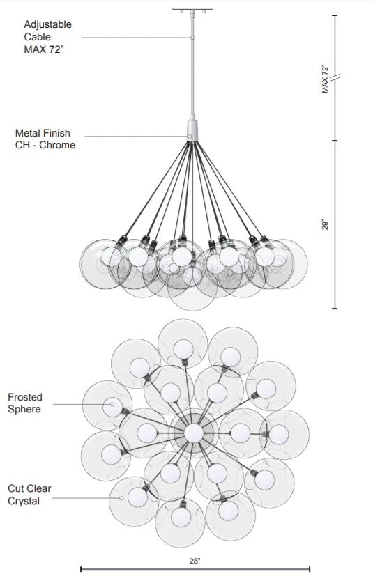 Kuzco CH3128 LED Chandelier