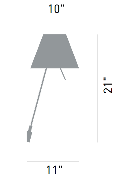 Luceplan D13api Costanzina 21" Tall Wall Light