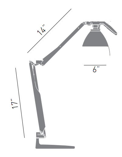 Luceplan D33N.100 Fortebraccio Table Lamp