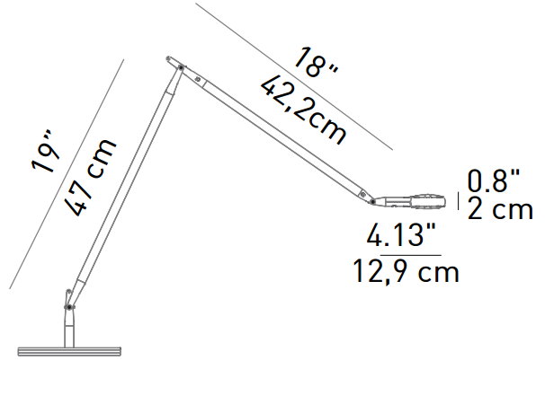 Luceplan D72 Otto Watt 19" Tall LED Table Lamp