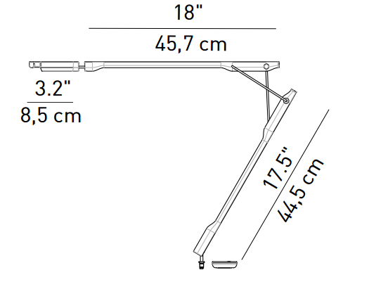 Luceplan D83 Tivedo 18" Tall LED Table Lamp