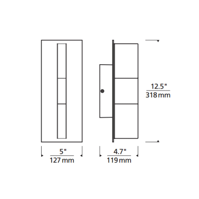 Tech 700OWLYT Lyft 13" Tall LED Outdoor Wall, 4000K