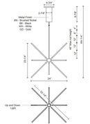 Kuzco CH14232 Sirius Minor 32" LED Chandelier