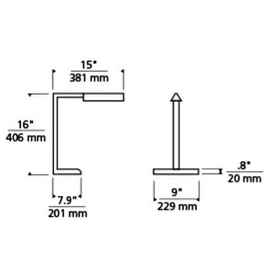 Tech 700PRTDES16 Dessau 1-lt 16" Tall LED Table Lamp