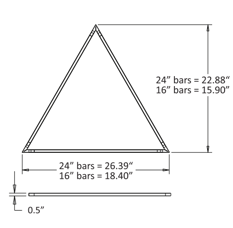 Z-Bar Triangle LED Pendant by Koncept
