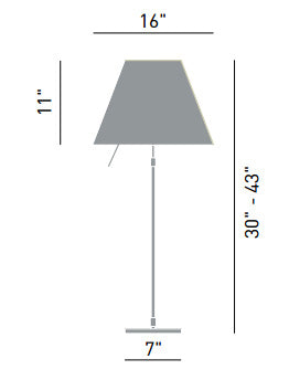 Luceplan D13 Costanza 1-lt 30" Tall Table Lamp