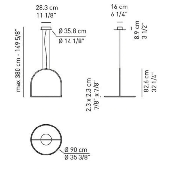 Axo USULI090 U-Light 35" LED Pendant