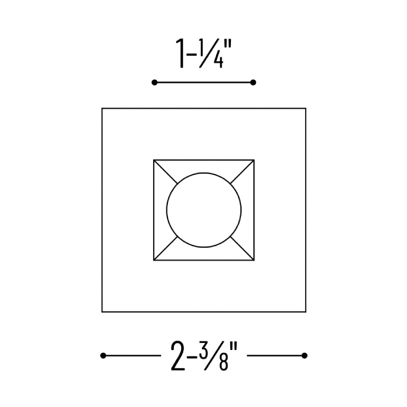 Nora NM1-PSDT 1" Square Trim for NM1-PRDC