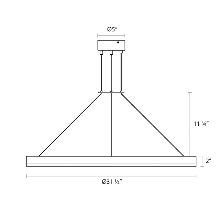 Sonneman 2317 Corona 1-lt 32" LED Pendant