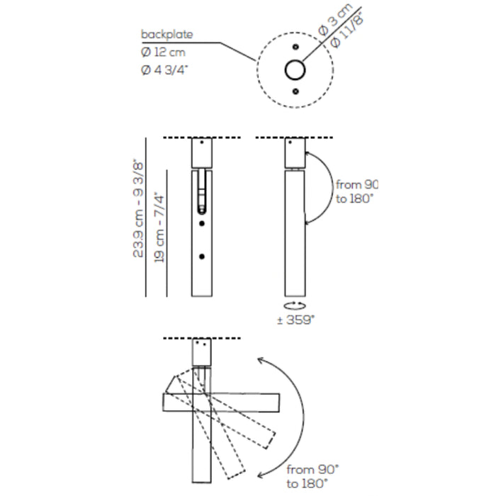 Axo UFEGOX30 Ego 1-lt 10" Tall LED Wall Sconce