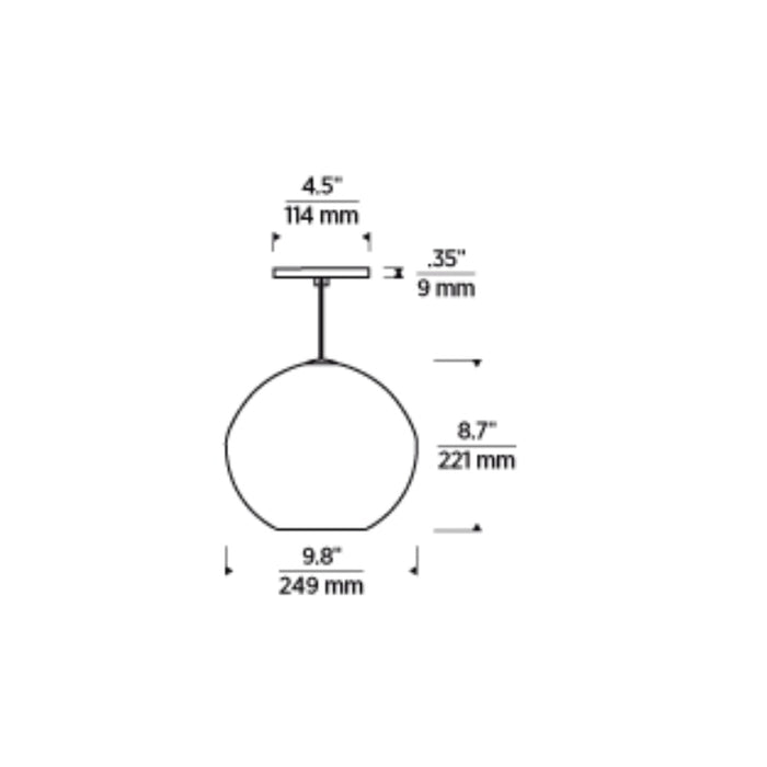 Tech 700TDISLA Isla 1-lt 10" Line Voltage Pendant