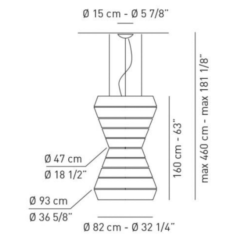 Axo USLAYF Layers F 9-lt 37" Pendant