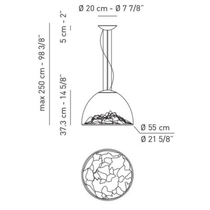 Axo USMOUNTA Mountain View 1-lt 21" LED Pendant Light