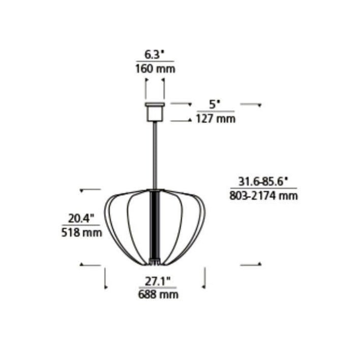 Tech 700NYR28 Nyra 28" LED Chandelier