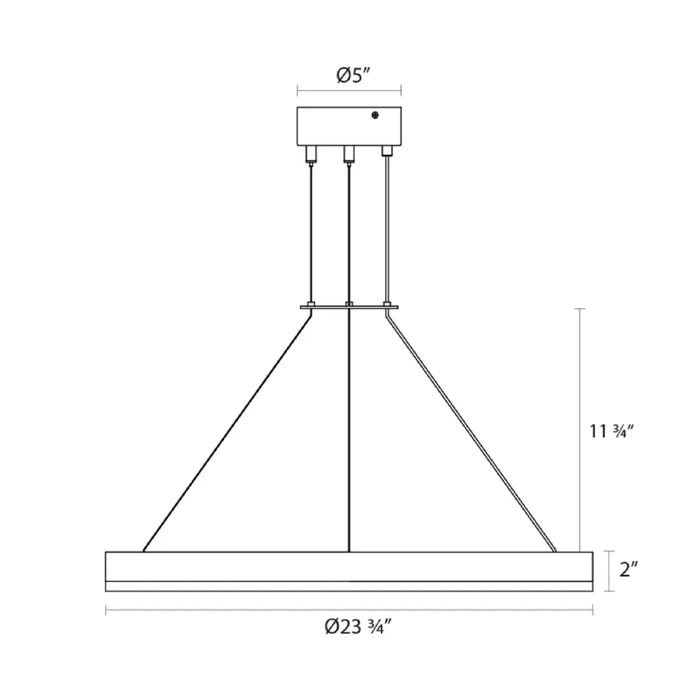 Sonneman 2315 Corona 1-lt 24" LED Pendant