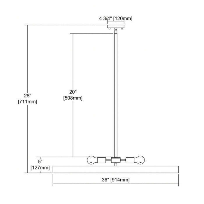 ELK 1141 Laigne 4-lt 36" Pendant