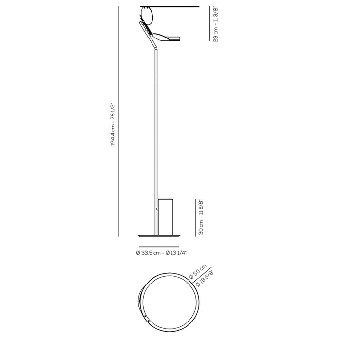 Axo UTCUT Cut 77" Tall LED Floor Lamp