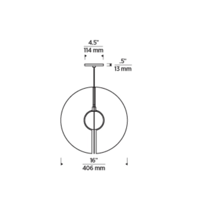 Tech 700TDOBLR Orbel Round 16" LED Pendant
