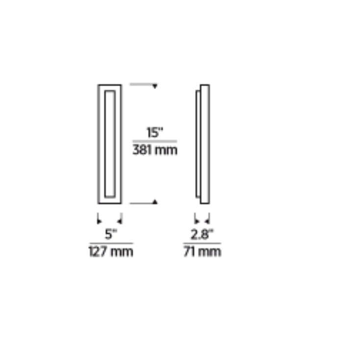 Tech 700OWASP Aspen 15" Tall LED Outdoor Wall Light