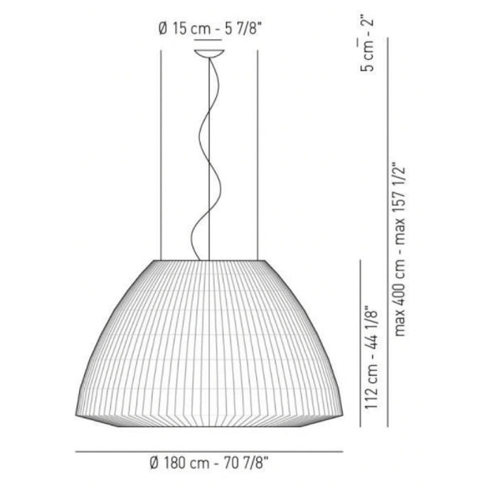 Axo USBEL180 Bell 5-lt 71" Pendant