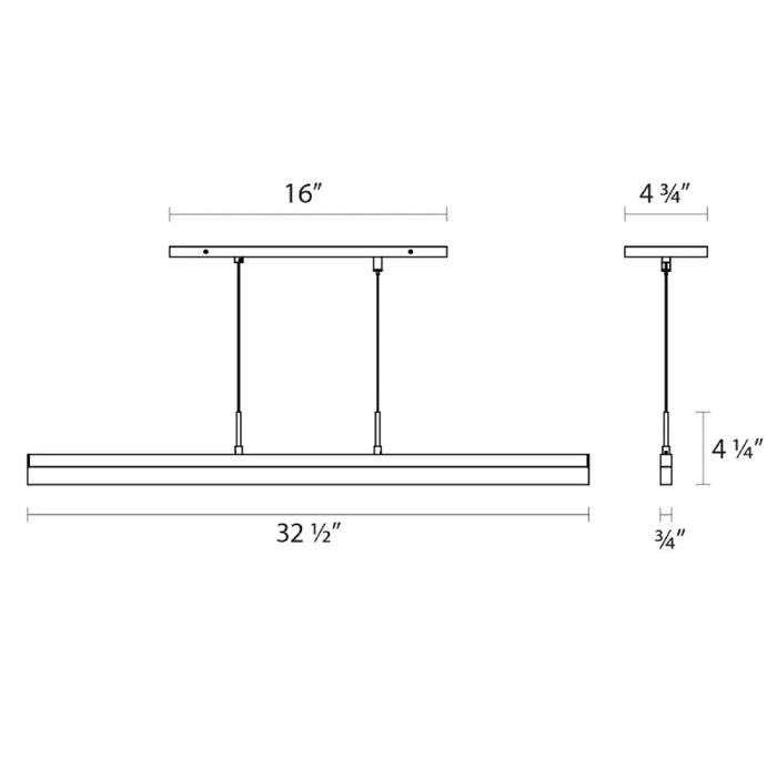 Sonneman 2346 Stiletto 1-lt 33" LED Pendant