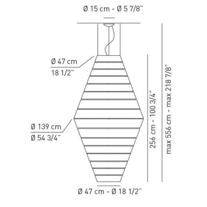 Axo USLAYC Layers C 15-lt 55" Pendant