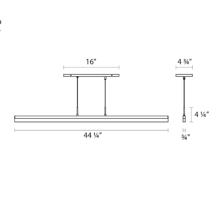 Sonneman 2347 Stiletto 1-lt 44" LED Pendant