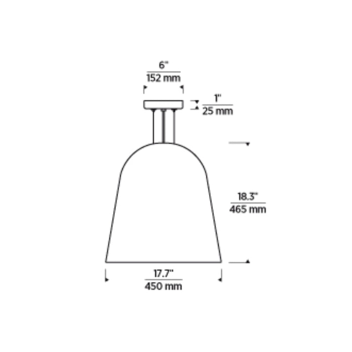 Tech 700TDFETP Fett 1-lt 18" Line Voltage Pendant