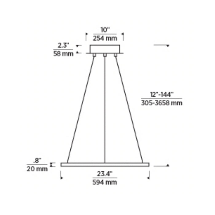 Tech 700VLV24 Vellavi 24 23" LED Chandelier