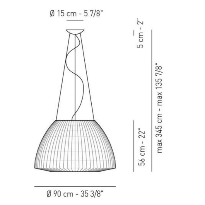 Axo USBEL090 Bell 4-lt 35" Pendant