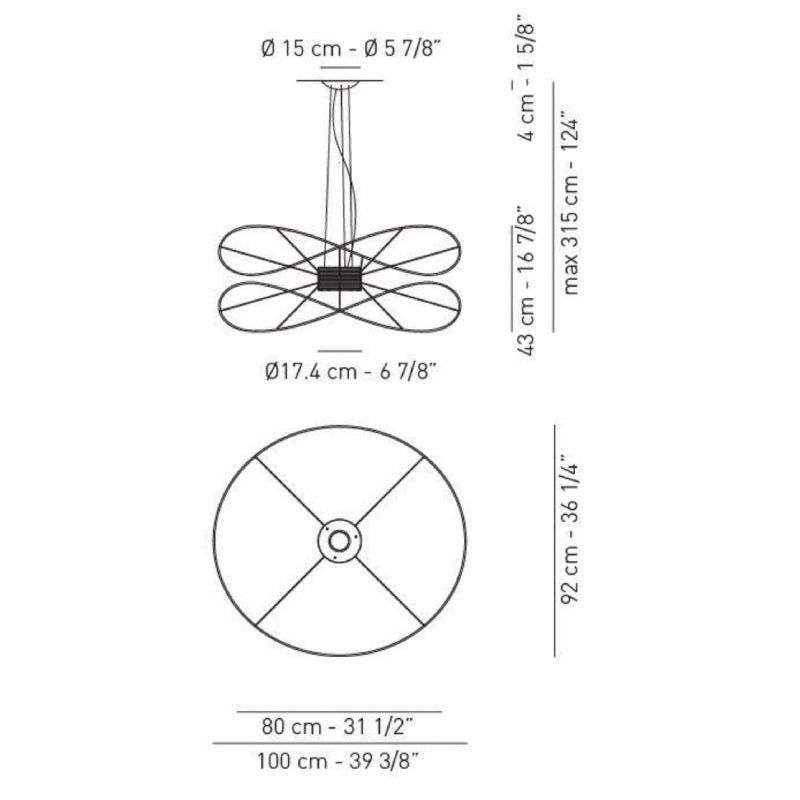 Axo USHOOPS2 Hoops 2 2-lt 39" LED Pendant