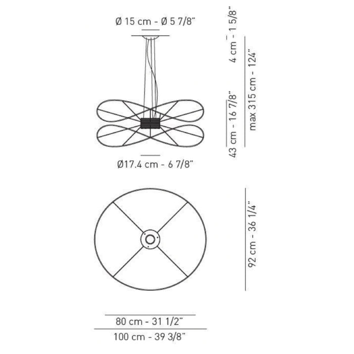 Axo USHOOPS2 Hoops 2 2-lt 39" LED Pendant