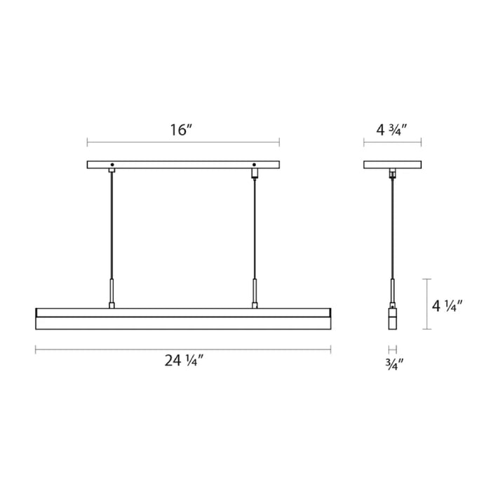 Sonneman 2345 Stiletto 1-lt 24" LED Pendant