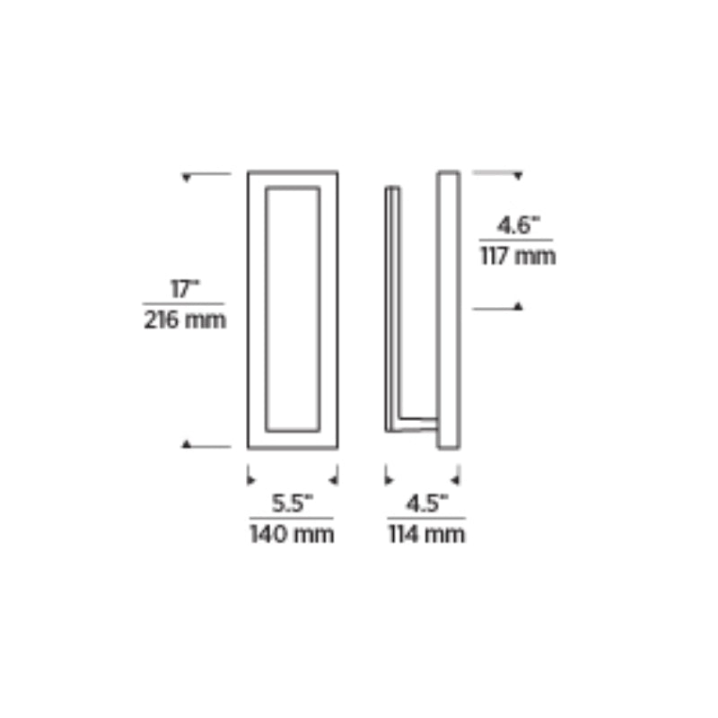 Tech 700OWNTE Nate 17"Tall  LED Outdoor Wall Sconce