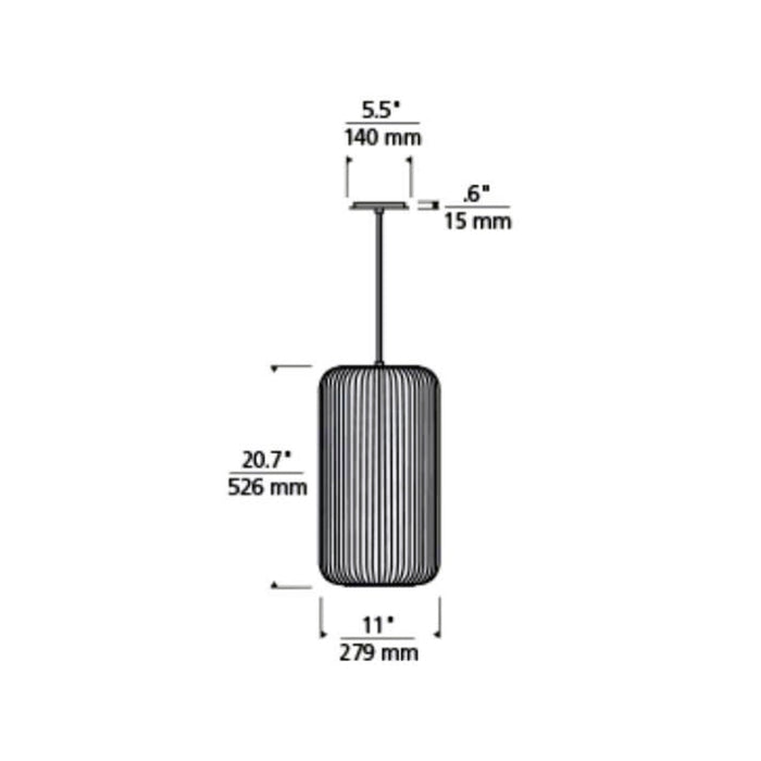 Tech 700TDKAI1 Kai 1 1-lt 12" LED Pendant