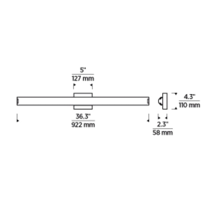 Tech 700BCFINN36 Finn 36" LED Bath Light