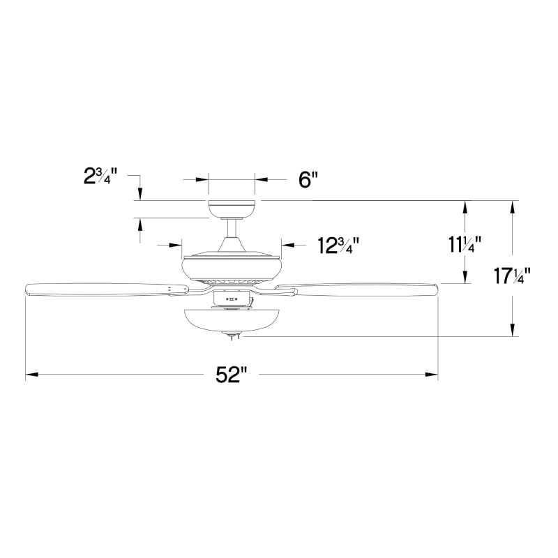 Hinkley 904152F Highland 52" Ceiling Fan with LED Light Kit