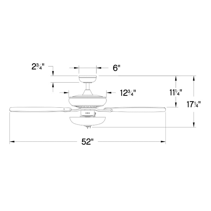 Hinkley 904152F Highland 52" Ceiling Fan with LED Light Kit