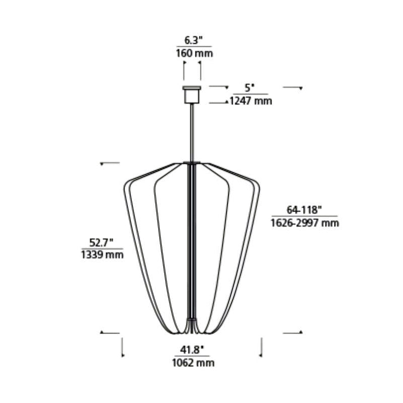 Visual Comfort 700NYR42 Nyra 42" LED Chandelier