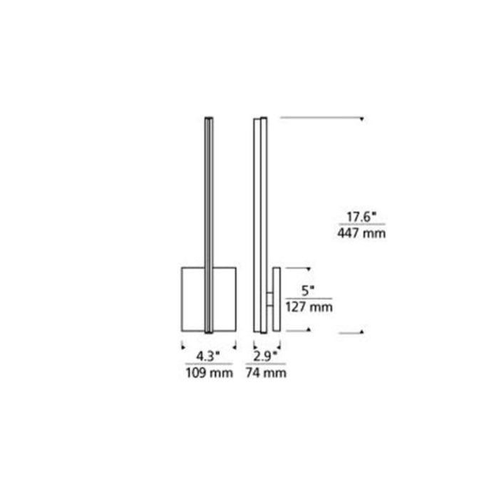 Tech 700WSKNW Kenway 17" Tall LED Wall Light