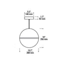 Tech 700TDHNE13 Hanea Grande 1-lt 14" LED Pendant