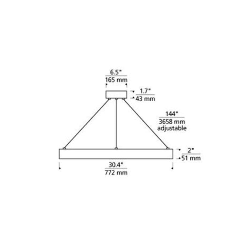 Visual Comfort 700BOD30 Bodiam 30" LED Suspension