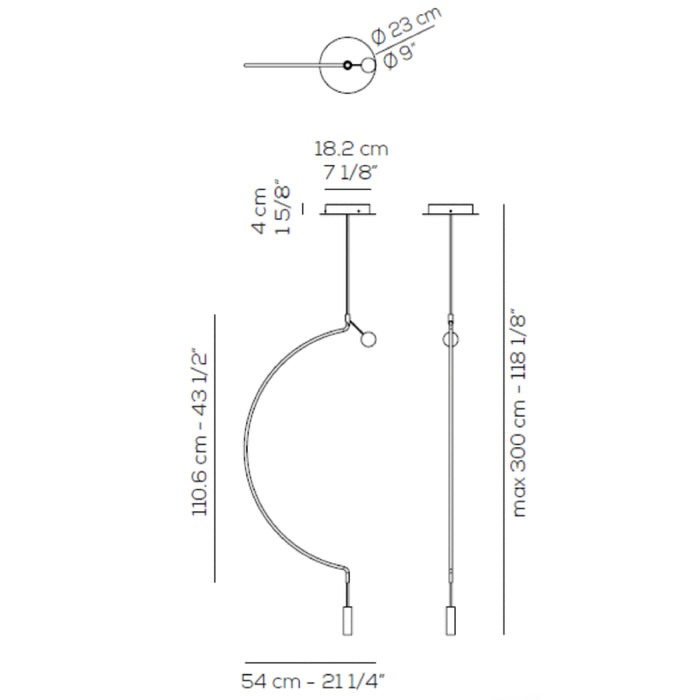 Axo USLIAIG1 Liaison 1-lt 21" LED Pendant