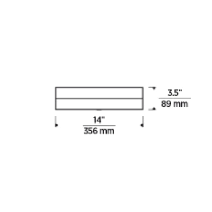 Tech 700FMLMO Loom 1-lt 14" Square LED Flush Mount, 120V