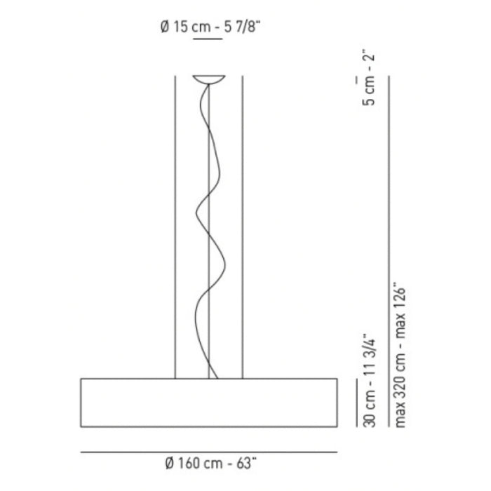 Axo USSKI160 Skin 6-lt 63" Pendant